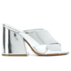 Maison Margiela Silver Crossover Sandals 38